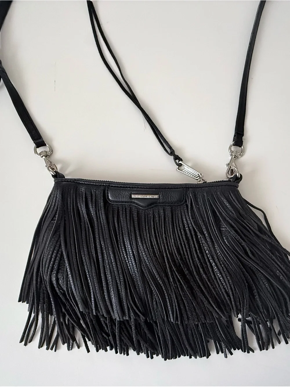 Rebecca Minkoff Black Fringe Leather Crossbody